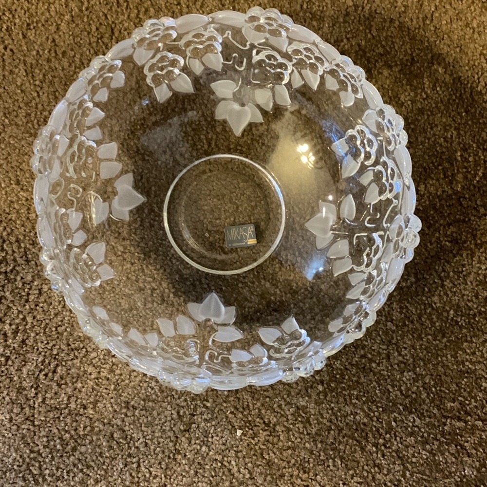 🍀Mikasa Crystal Holiday Bowl West Germany